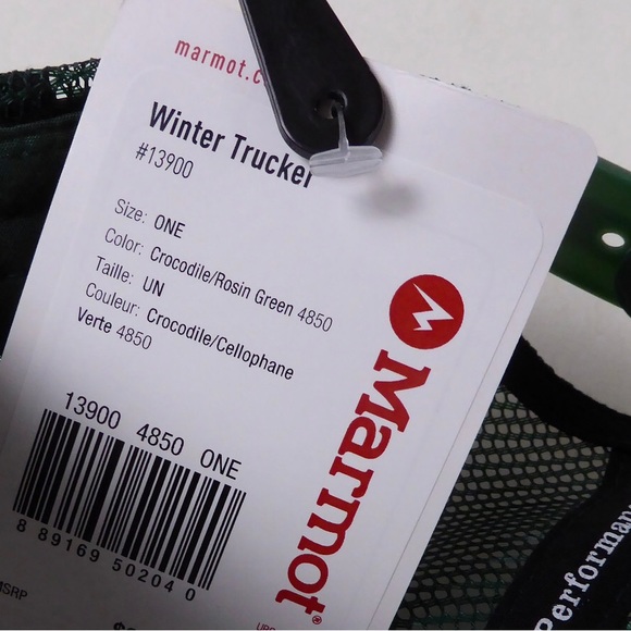 Marmot Quilted Winter Trucker Hat Mesh Cap NWT - Picture 7 of 7